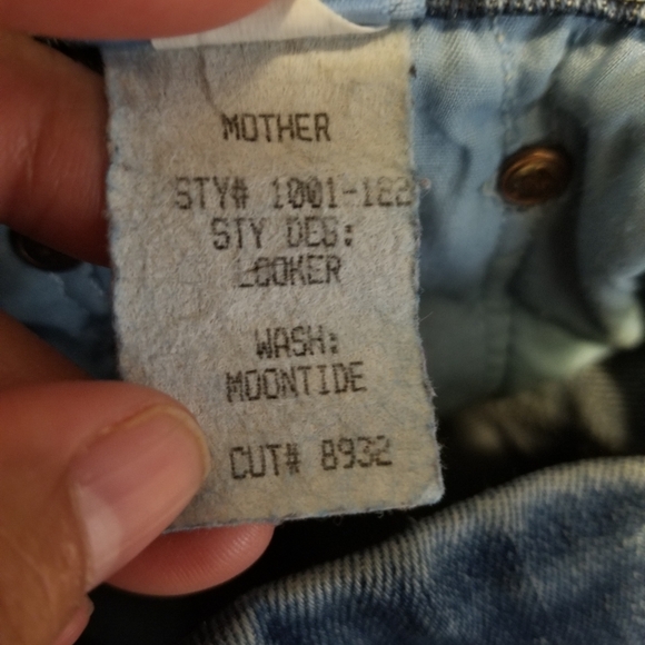 Mother The Looker Jeans Moontide 24 Blue Denim Medium Wash Mid Rise - Picture 15 of 15